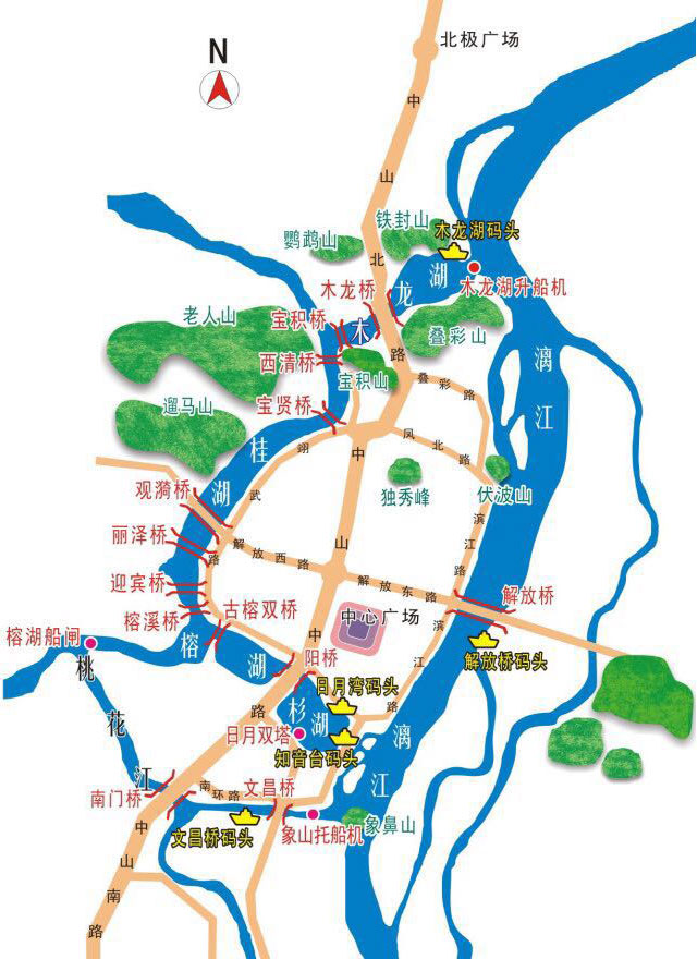 两江四湖地图